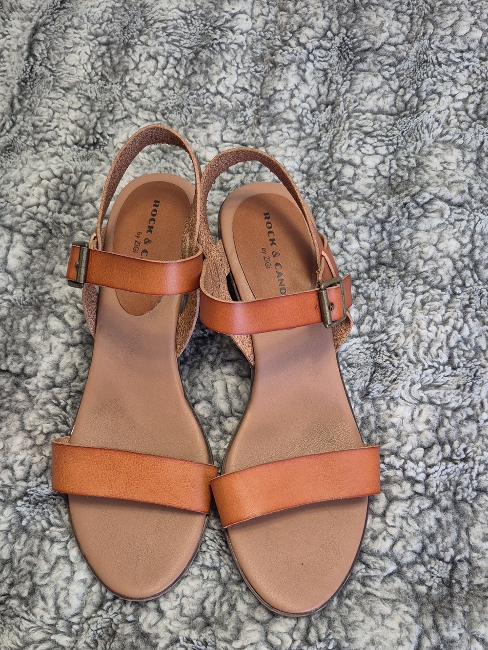 Rock & Candy 🖤  Women's Brown Tan Slingback Strap Sandals